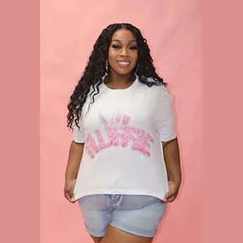 Fluffie Brand Crop Top ( Front & Back)